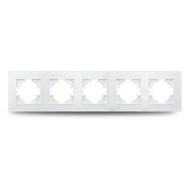 Стъклена рамка, Петорна, 86*370mm, Бяла