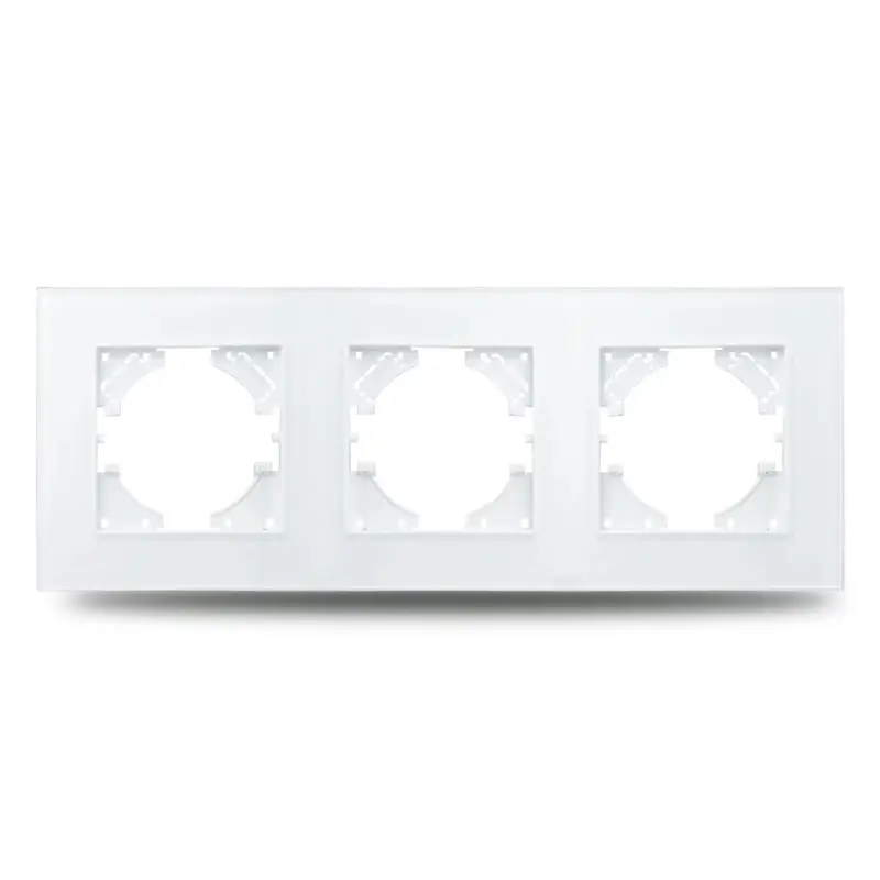 Стъклена рамка, Тройна, 86*228mm, Бяла