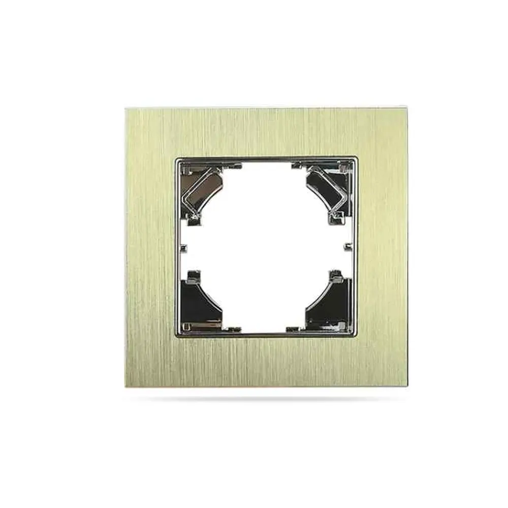 Алуминиева рамка, Единична, 86*86mm, Златиста