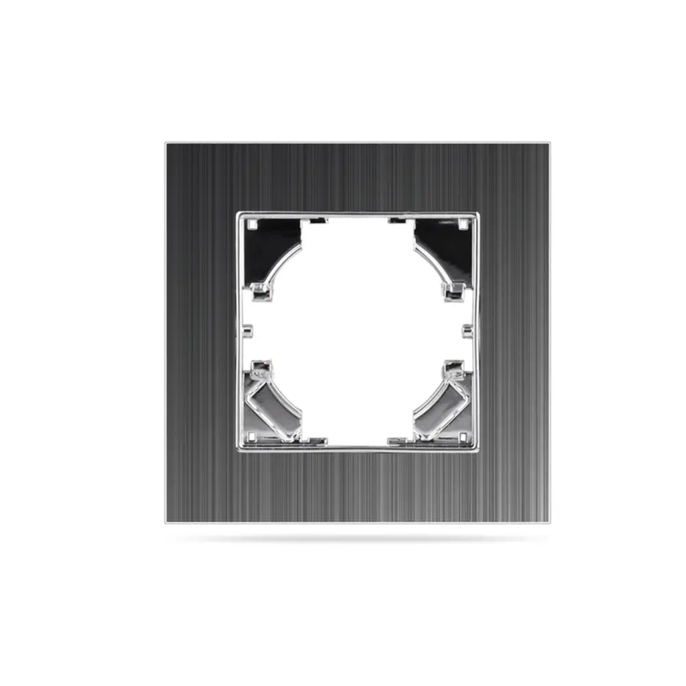 Алуминиева рамка, Единична, 86*86mm, Черна