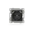 Механизъм за Контакт 16A с 2 USB порта, IMPACT, Черен