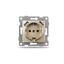 Механизъм за Контакт 16A с 2 USB порта, IMPACT, Златист