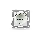 Механизъм за Контакт 16A с 2 USB порта, IMPACT, Бял