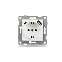 Механизъм за Контакт 16A USB + Type C, IMPACT, Бял