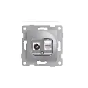 Механизъм за Комуникационна розетка, SAT/ RJ45 за CAT6, IMPACT, Сребриста