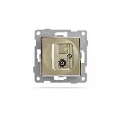 Механизъм за Комуникационна розетка, SAT/ RJ45 за CAT6, IMPACT, Златиста