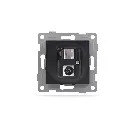 Механизъм за Комуникационна розетка, SAT/ RJ45 за CAT6, IMPACT, Черна