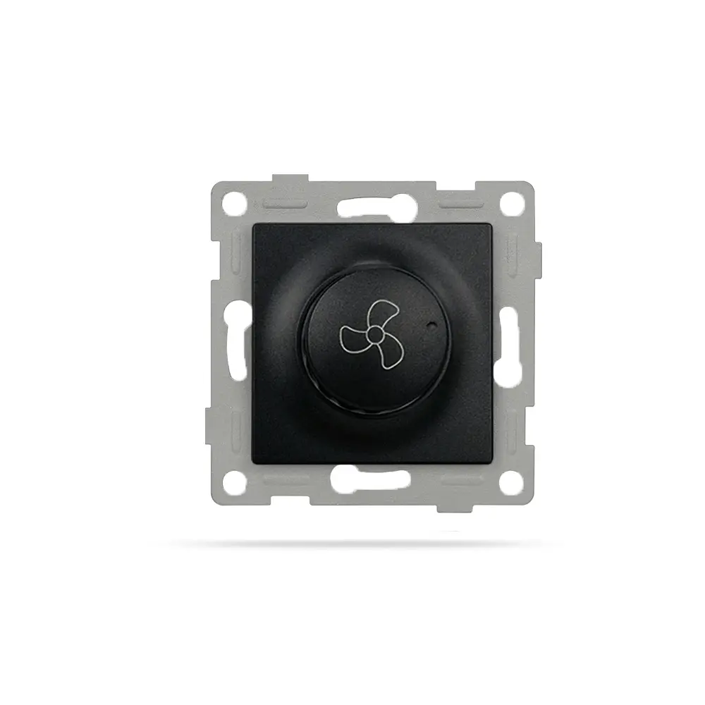 Механизъм Димируем ключ за вентилатор, IMPACT, Черен