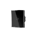 Сензорен ключ за осветление, Панел от закалено стъкло, Еднобутонен, Черен