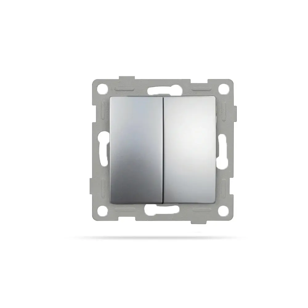 Механизъм за Двубутонен Девиаторен ключ, IMPACT, Сребрист