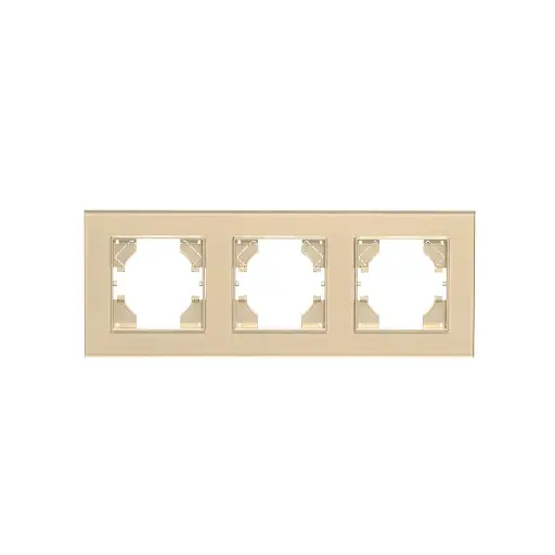 Стъклена рамка, Тройна, 86*228mm, Златиста