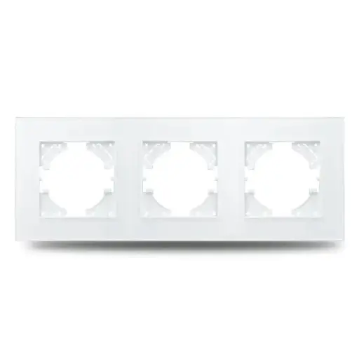 [3319871] Стъклена рамка, Тройна, 86*228mm, Бяла