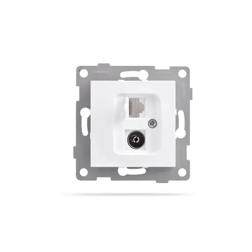 [3320532] Механизъм за Комуникационна розетка, SAT/ RJ45 за CAT6, IMPACT, Бяла