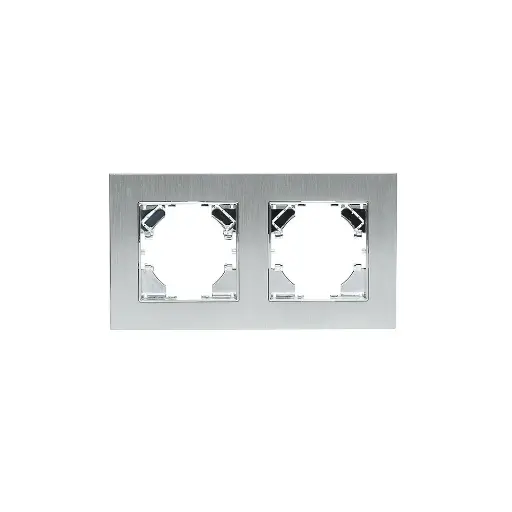 [3320020] Алуминиева рамка, Двойна, 86*157mm, Сребриста